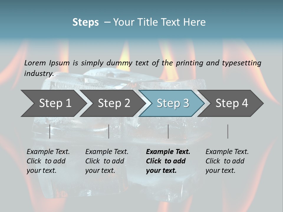 Flames Nobody Cubes PowerPoint Template