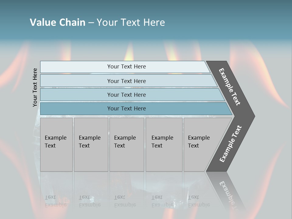 Flames Nobody Cubes PowerPoint Template