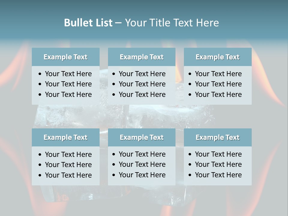 Flames Nobody Cubes PowerPoint Template