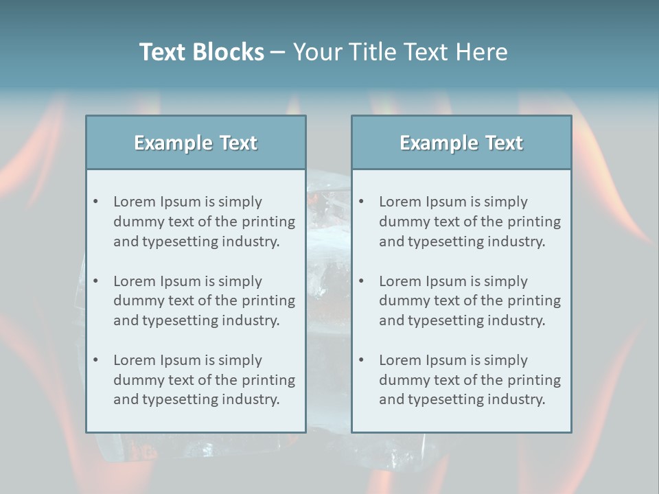 Flames Nobody Cubes PowerPoint Template