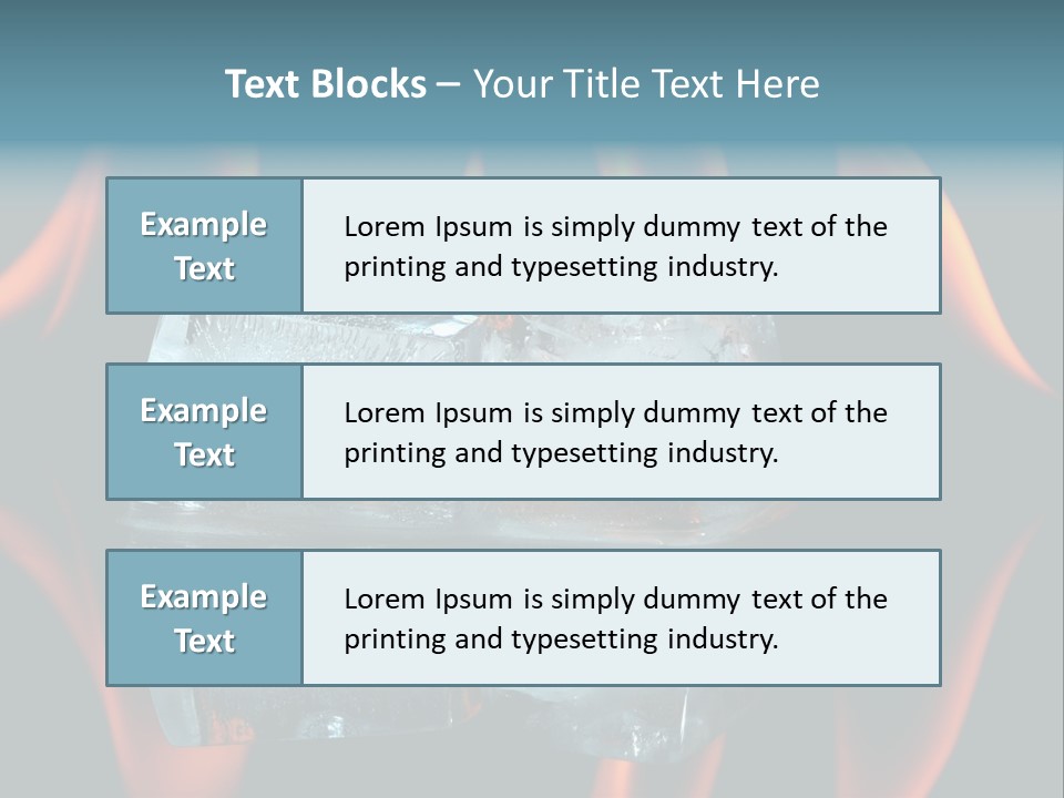Flames Nobody Cubes PowerPoint Template