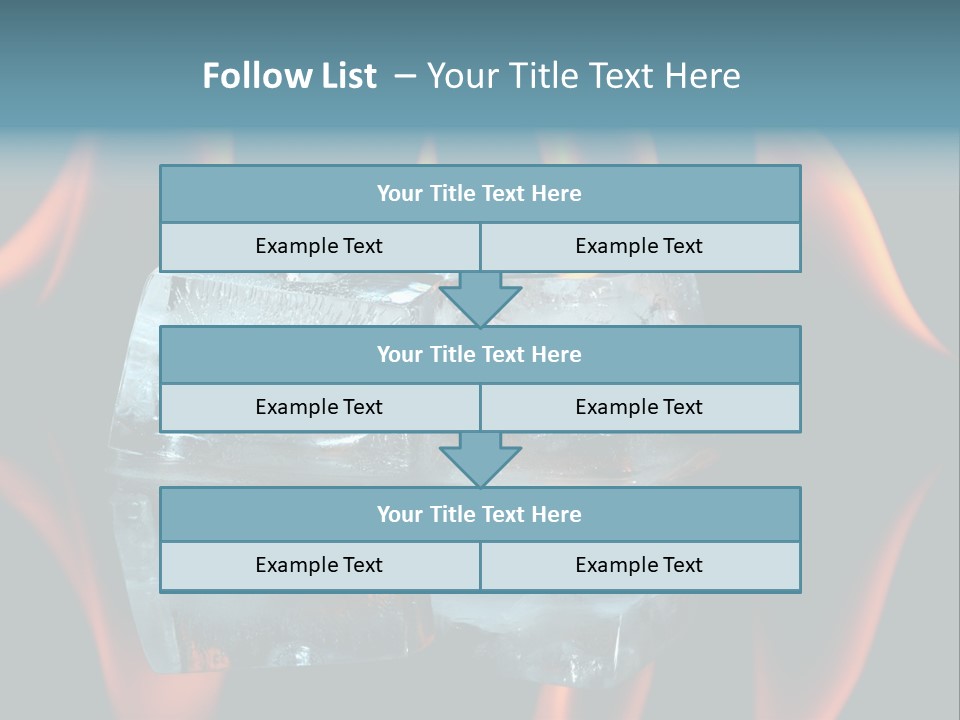 Flames Nobody Cubes PowerPoint Template