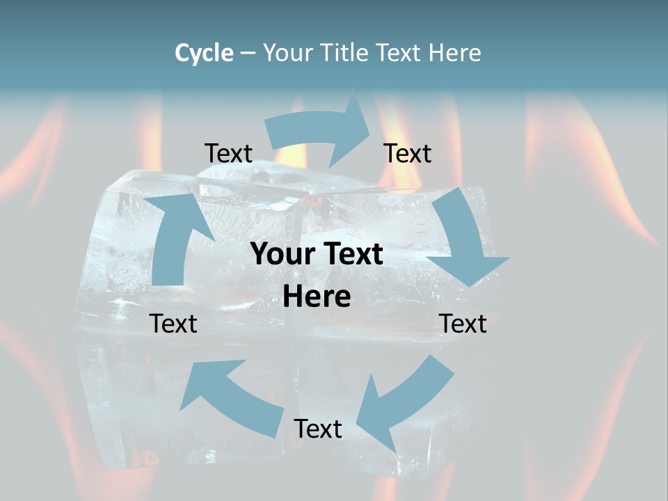Flames Nobody Cubes PowerPoint Template