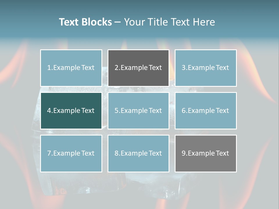 Flames Nobody Cubes PowerPoint Template