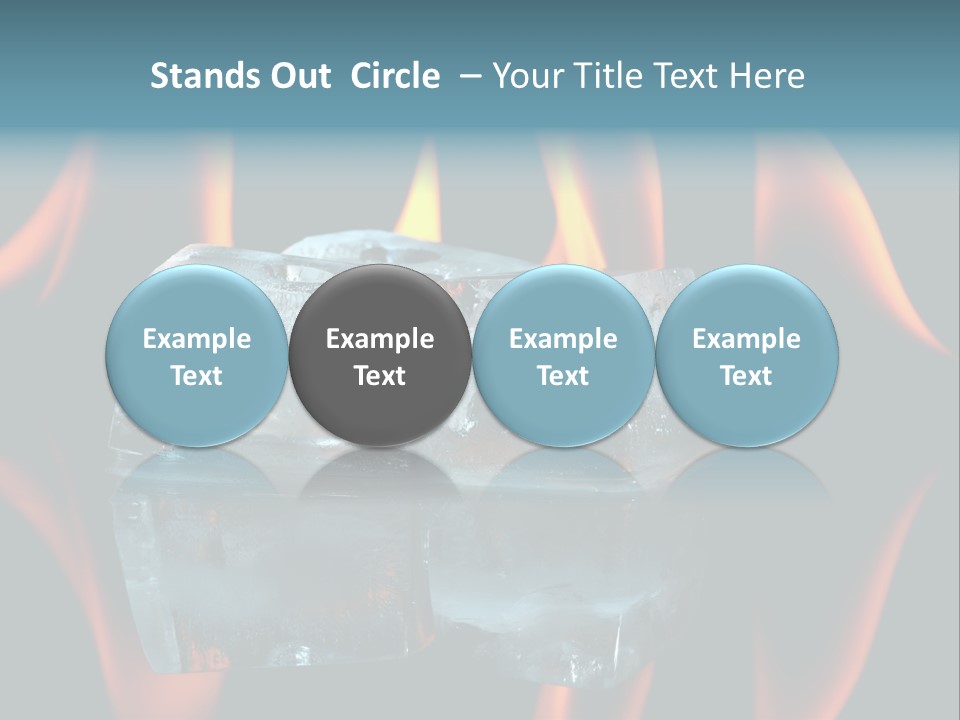 Flames Nobody Cubes PowerPoint Template