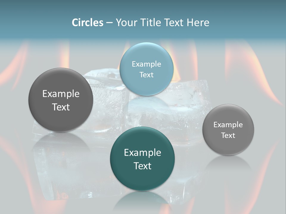 Flames Nobody Cubes PowerPoint Template