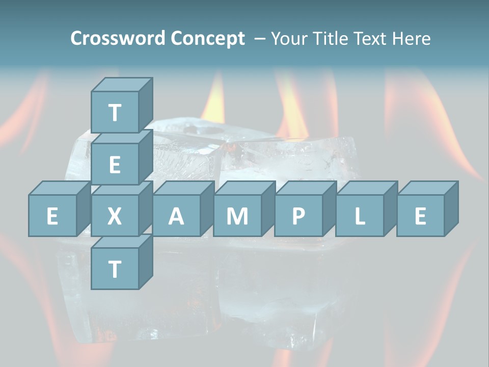 Flames Nobody Cubes PowerPoint Template