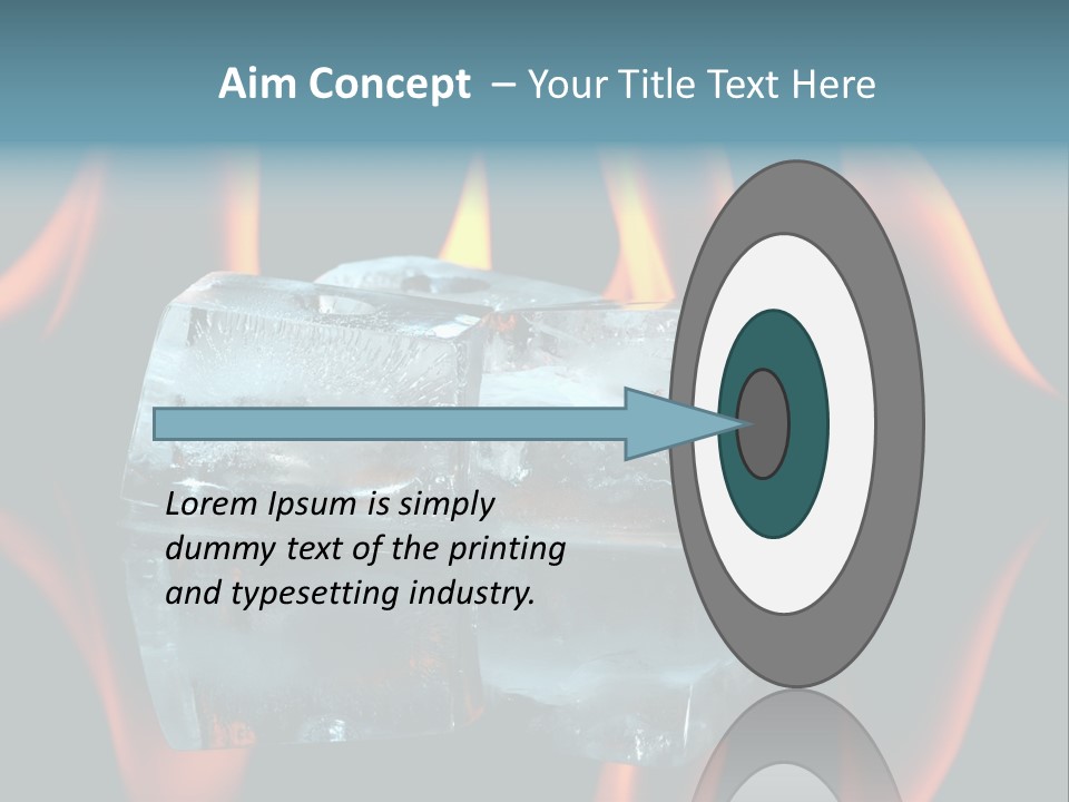 Flames Nobody Cubes PowerPoint Template