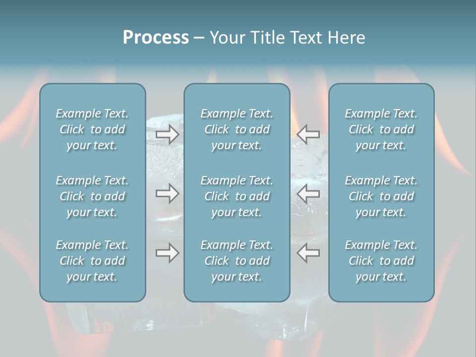 Flames Nobody Cubes PowerPoint Template