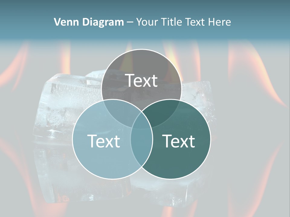 Flames Nobody Cubes PowerPoint Template