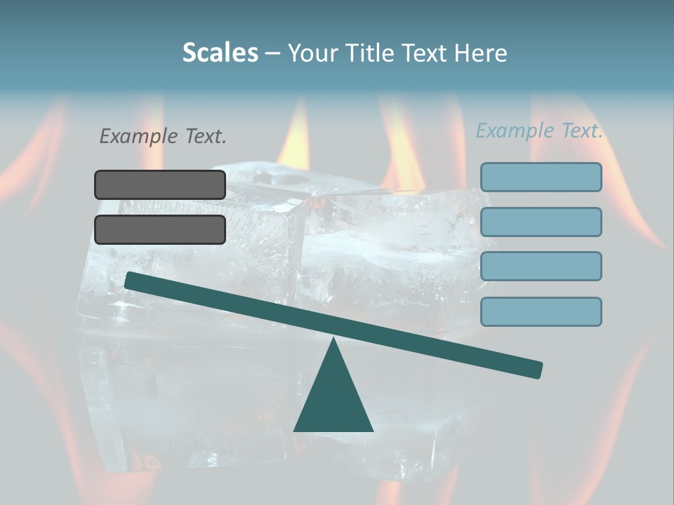 Flames Nobody Cubes PowerPoint Template