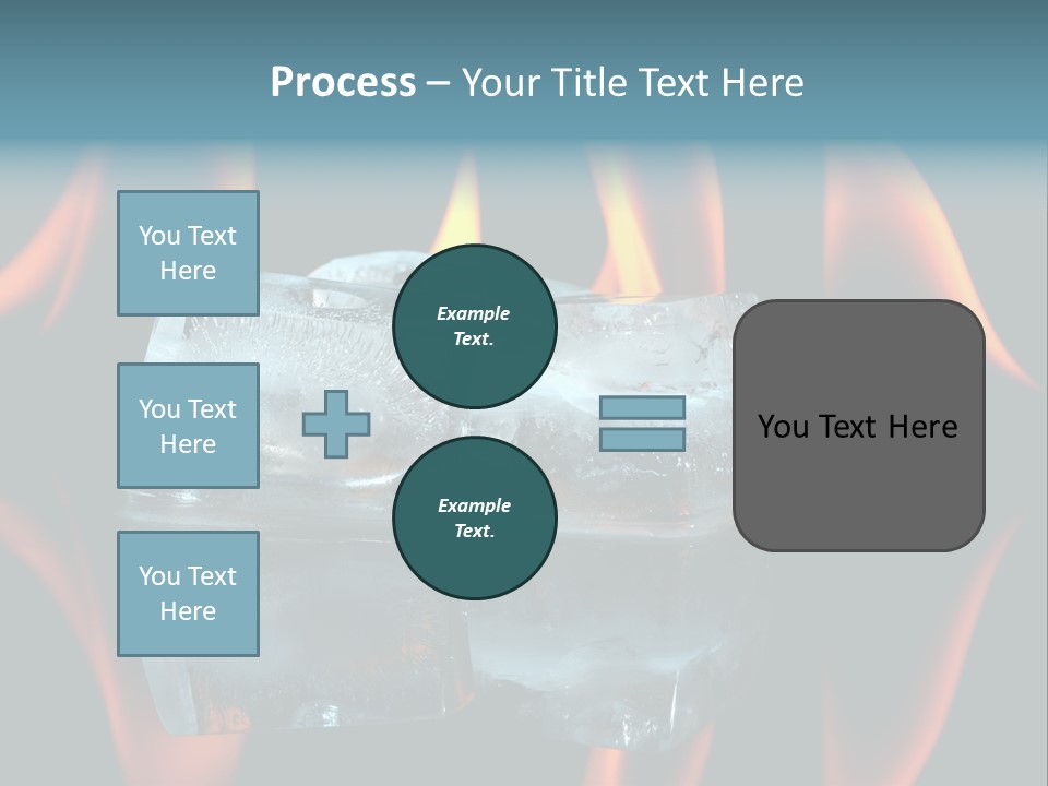 Flames Nobody Cubes PowerPoint Template