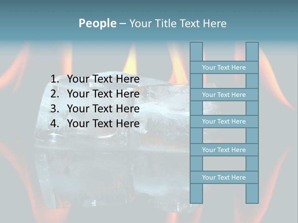 Flames Nobody Cubes PowerPoint Template