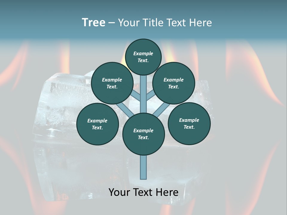 Flames Nobody Cubes PowerPoint Template