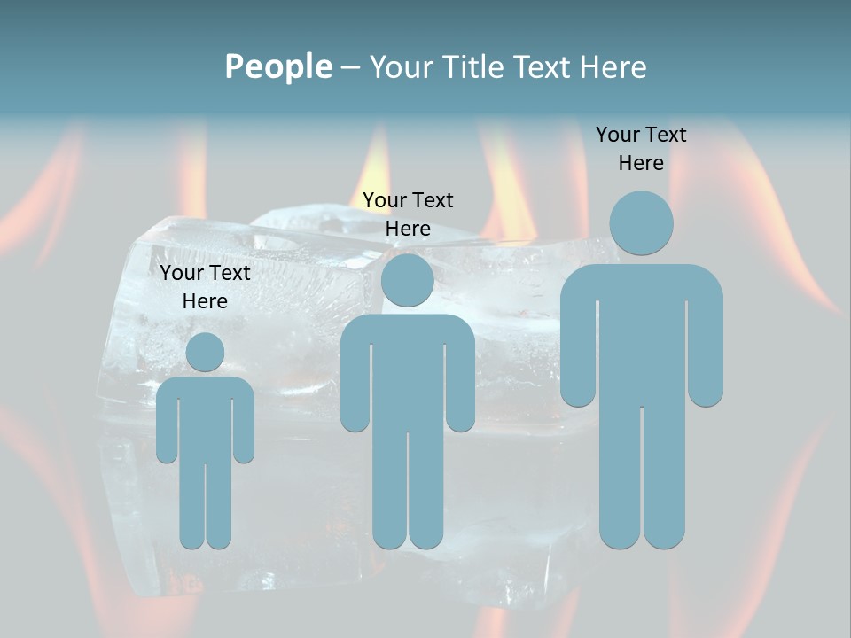 Flames Nobody Cubes PowerPoint Template