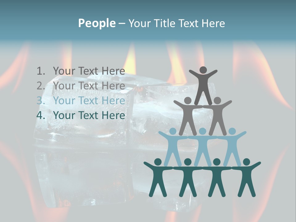 Flames Nobody Cubes PowerPoint Template