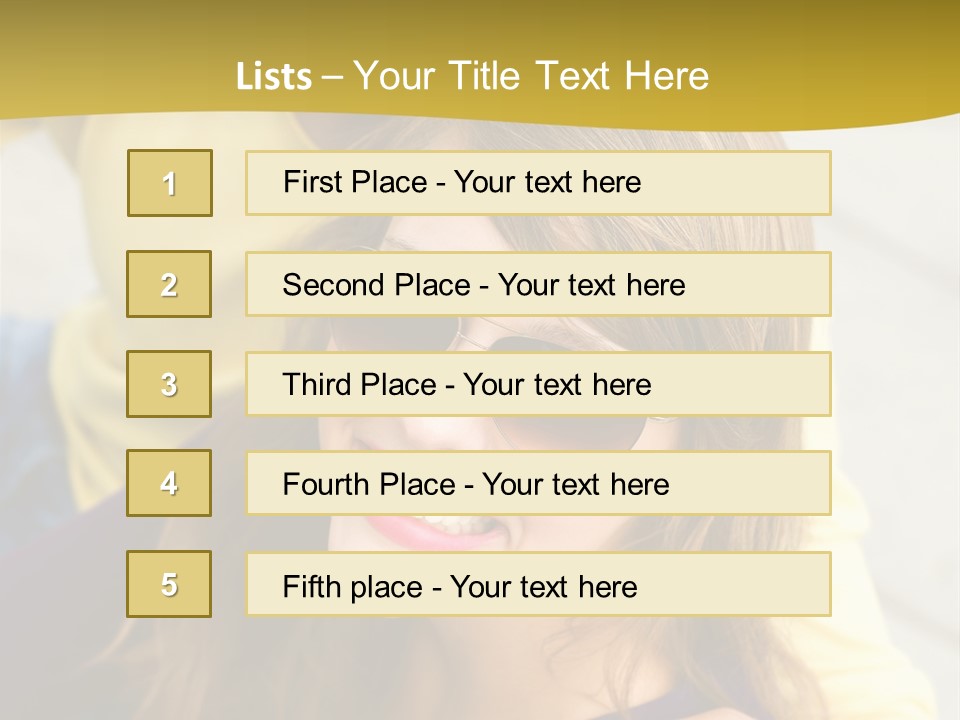 Attractive People Cheerful PowerPoint Template