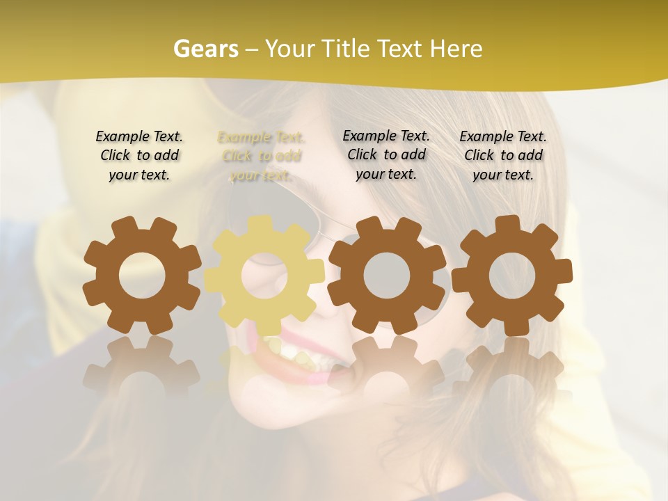 Attractive People Cheerful PowerPoint Template