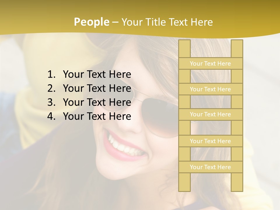 Attractive People Cheerful PowerPoint Template