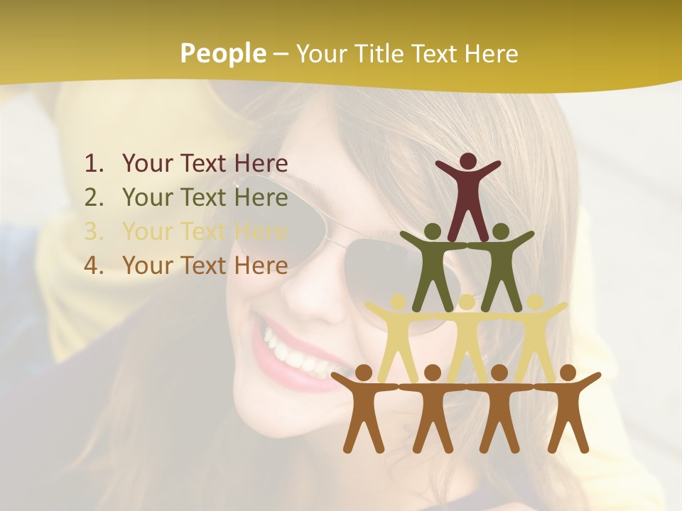 Attractive People Cheerful PowerPoint Template