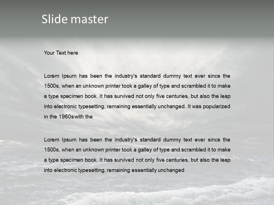 Cloud Mid Air Day PowerPoint Template