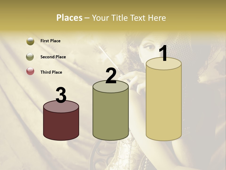 Dreaming Woman Beautiful PowerPoint Template