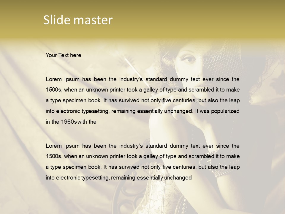 Dreaming Woman Beautiful PowerPoint Template