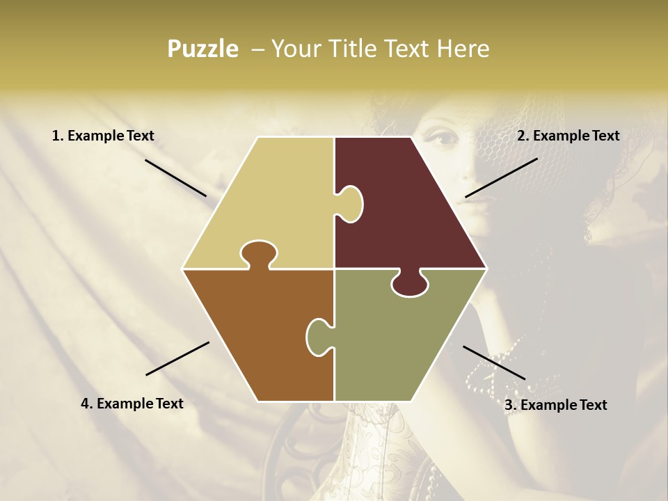 Dreaming Woman Beautiful PowerPoint Template