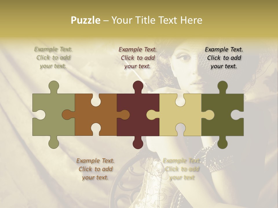 Dreaming Woman Beautiful PowerPoint Template