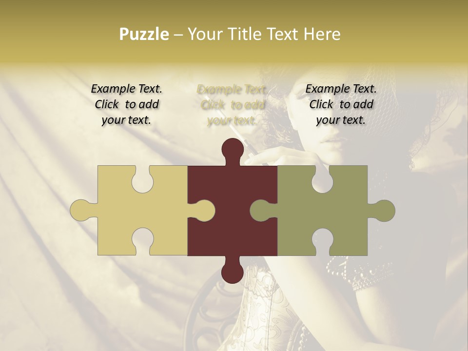 Dreaming Woman Beautiful PowerPoint Template