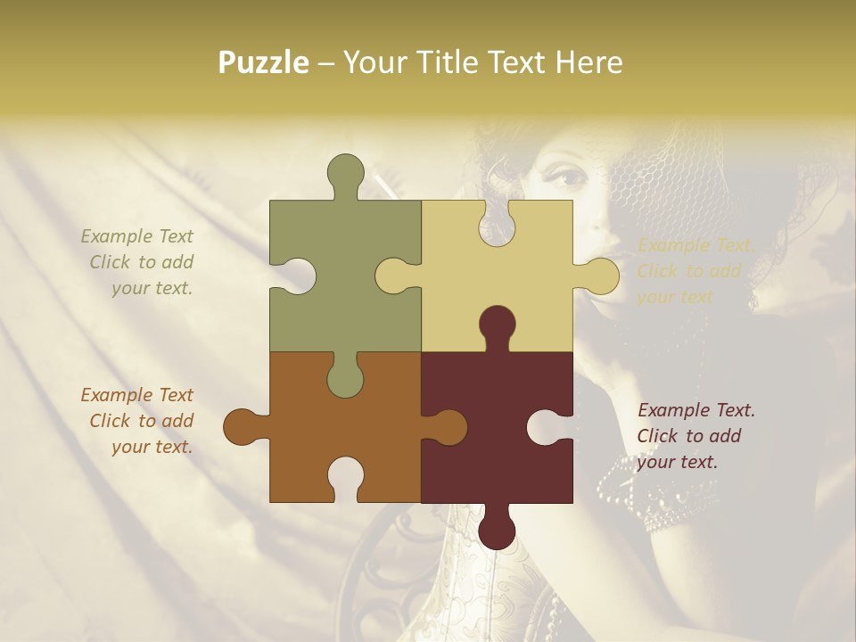 Dreaming Woman Beautiful PowerPoint Template