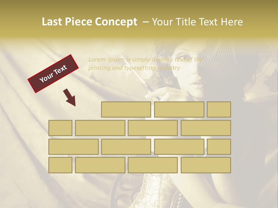 Dreaming Woman Beautiful PowerPoint Template