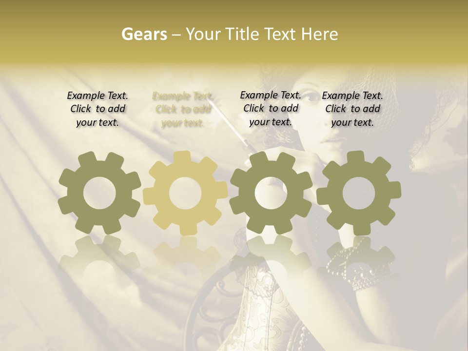 Dreaming Woman Beautiful PowerPoint Template