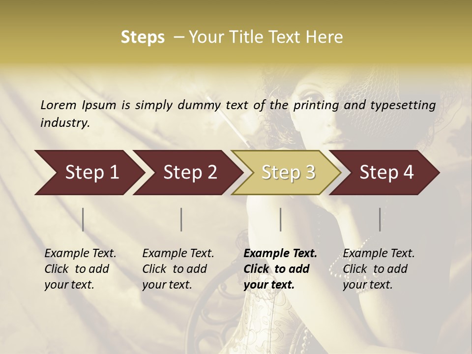 Dreaming Woman Beautiful PowerPoint Template