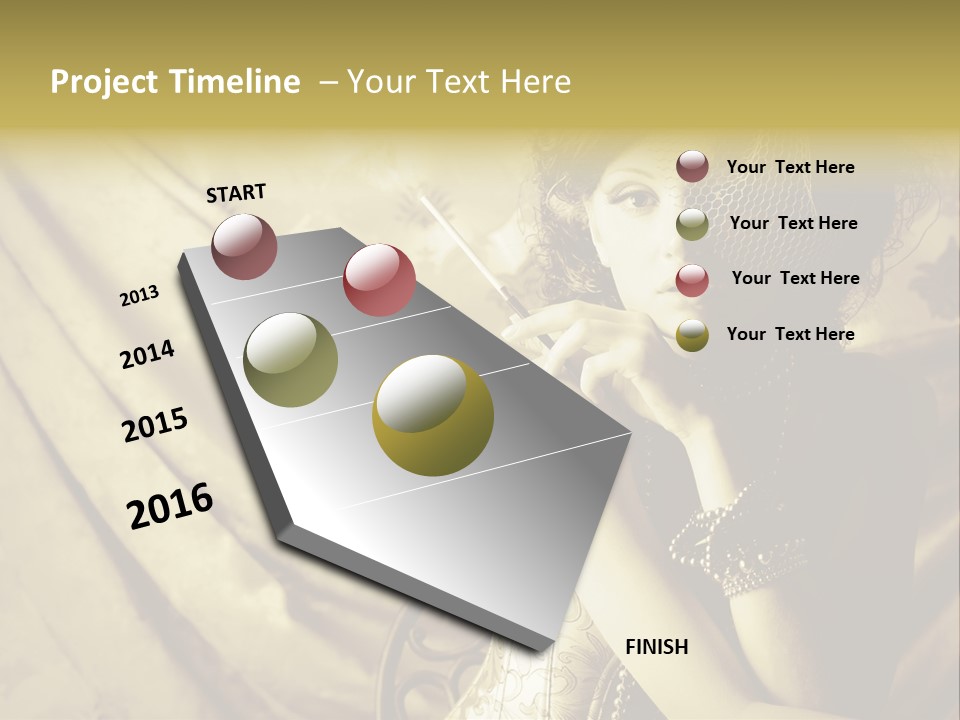 Dreaming Woman Beautiful PowerPoint Template