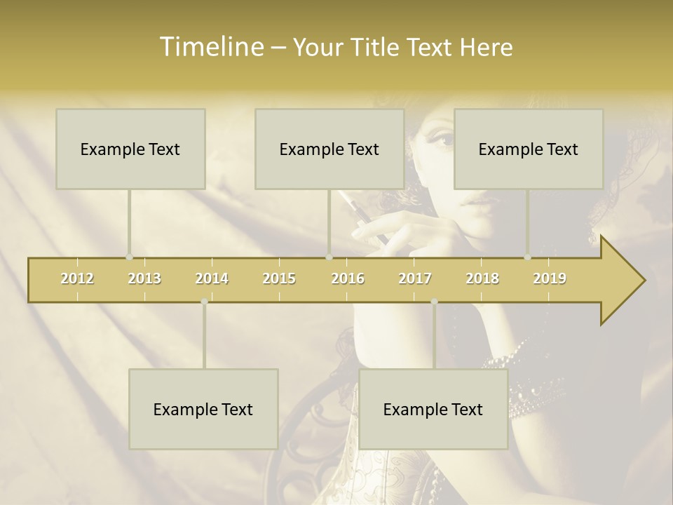 Dreaming Woman Beautiful PowerPoint Template