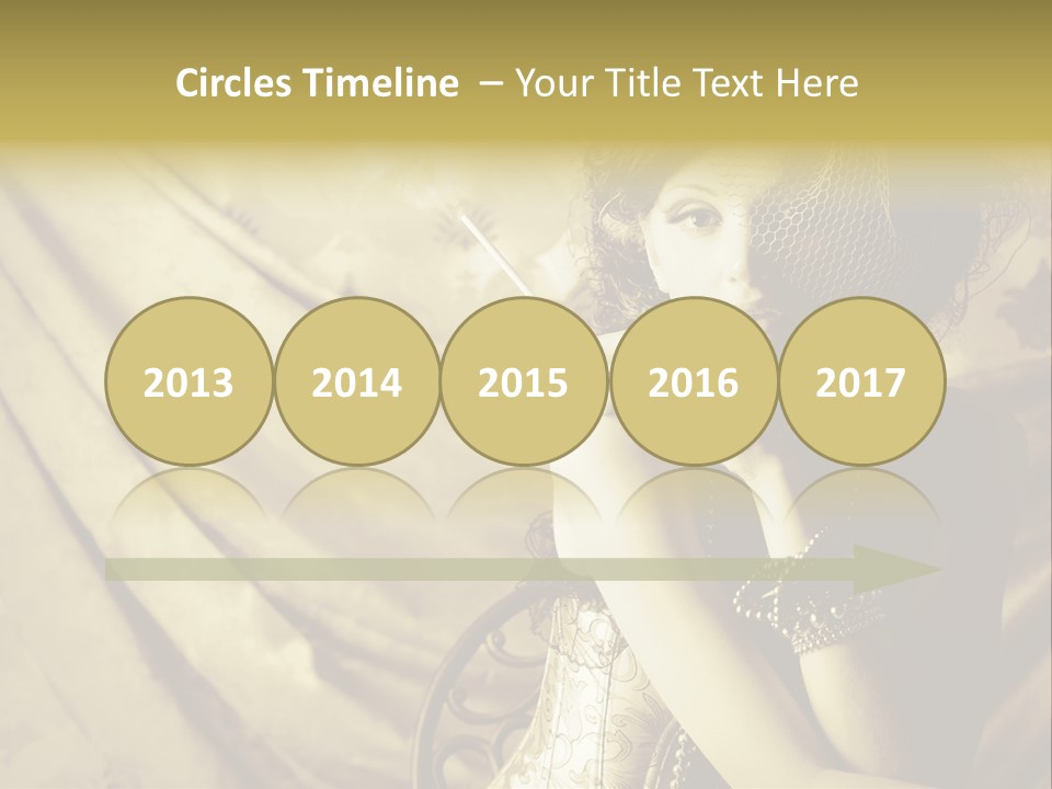 Dreaming Woman Beautiful PowerPoint Template