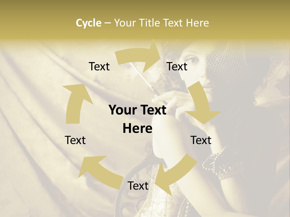 Dreaming Woman Beautiful PowerPoint Template