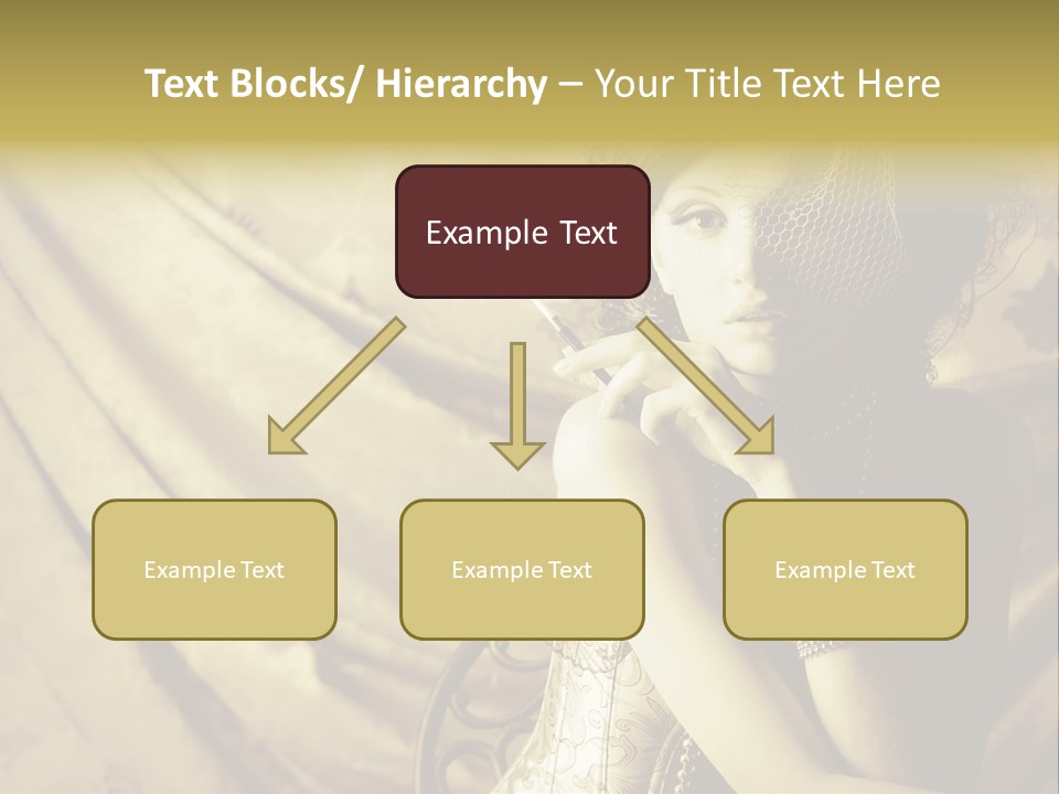 Dreaming Woman Beautiful PowerPoint Template