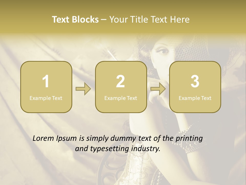 Dreaming Woman Beautiful PowerPoint Template