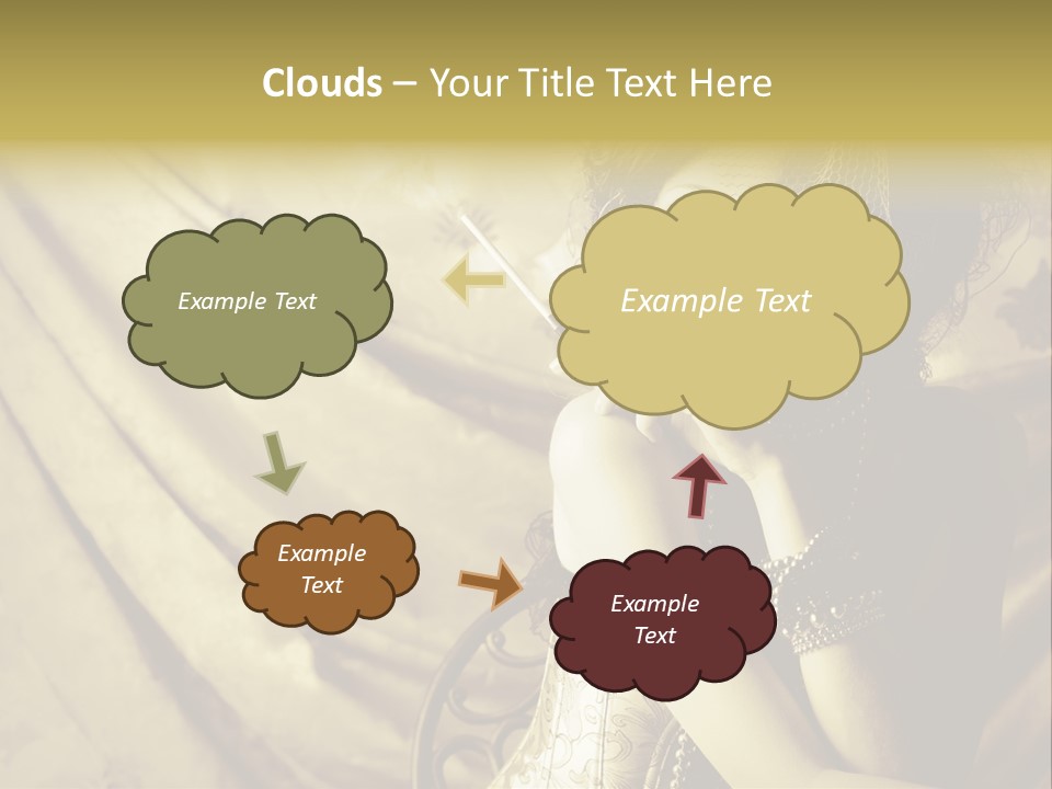 Dreaming Woman Beautiful PowerPoint Template