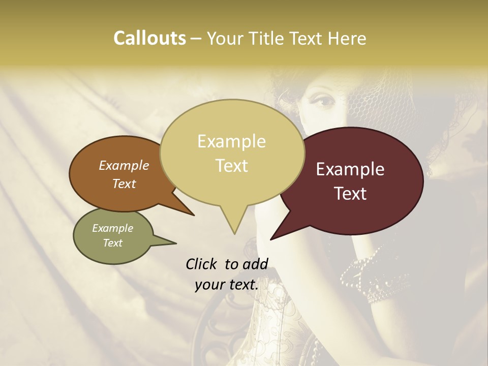 Dreaming Woman Beautiful PowerPoint Template