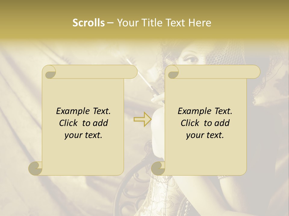 Dreaming Woman Beautiful PowerPoint Template
