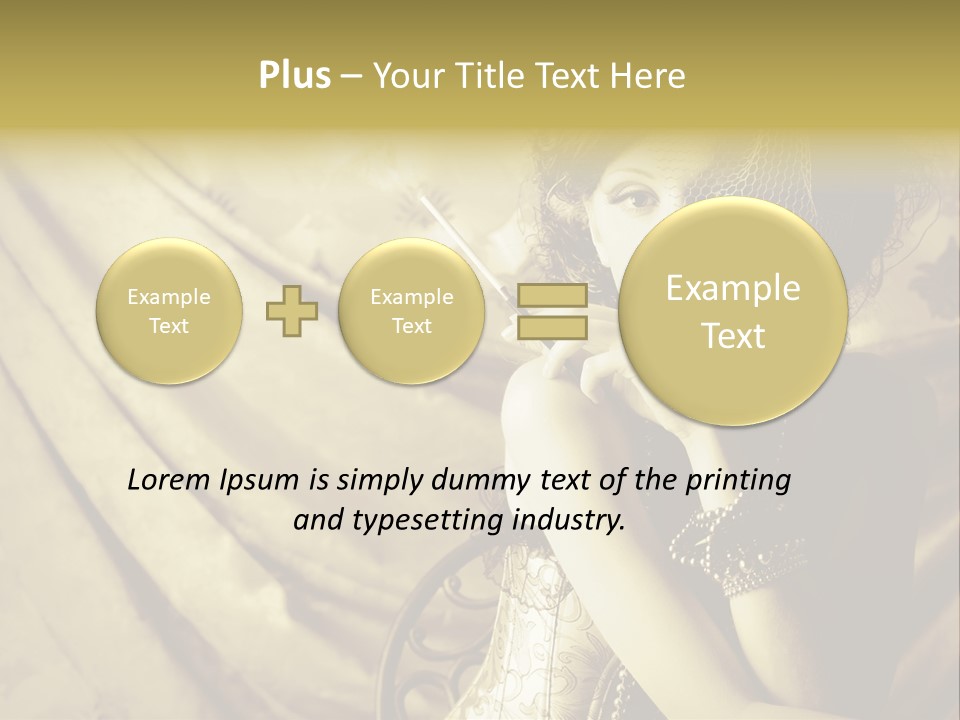 Dreaming Woman Beautiful PowerPoint Template