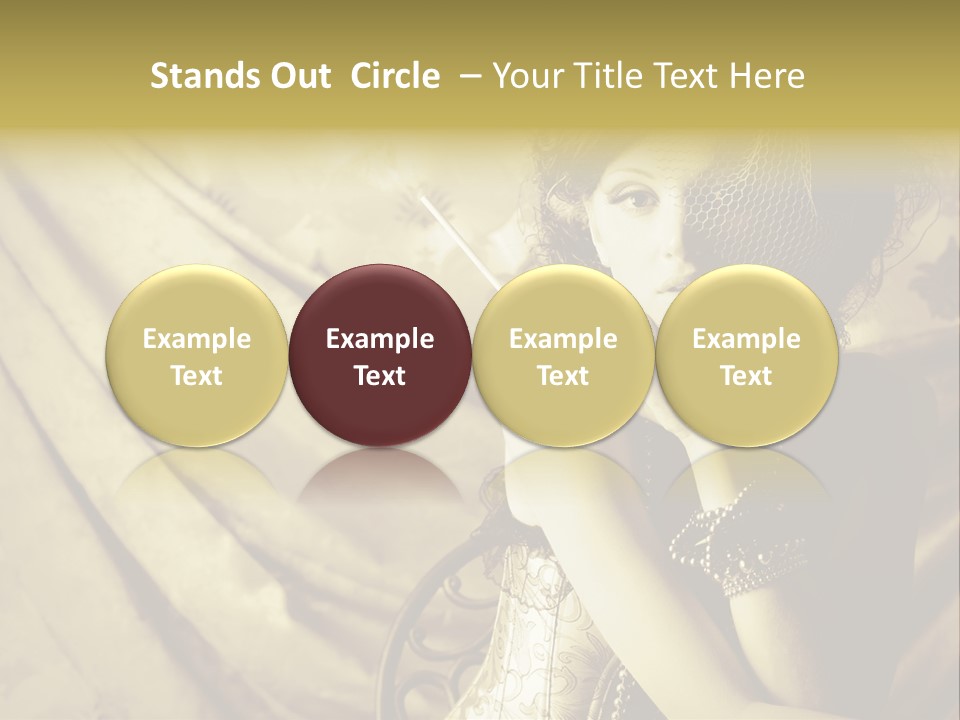 Dreaming Woman Beautiful PowerPoint Template