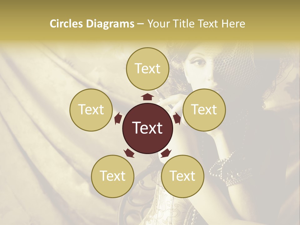 Dreaming Woman Beautiful PowerPoint Template