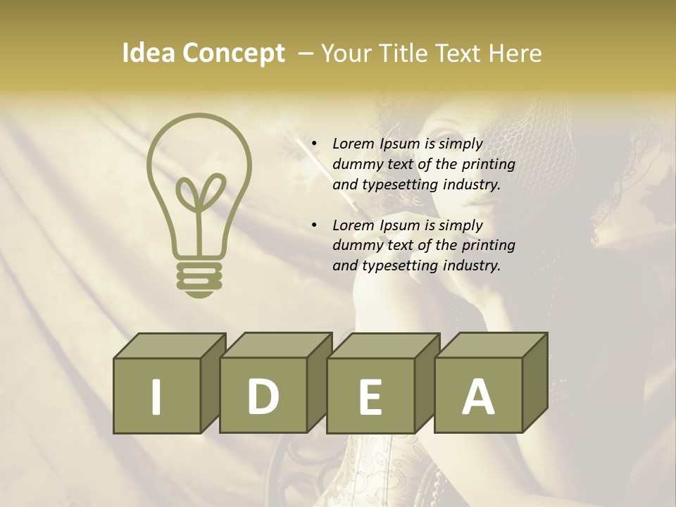 Dreaming Woman Beautiful PowerPoint Template