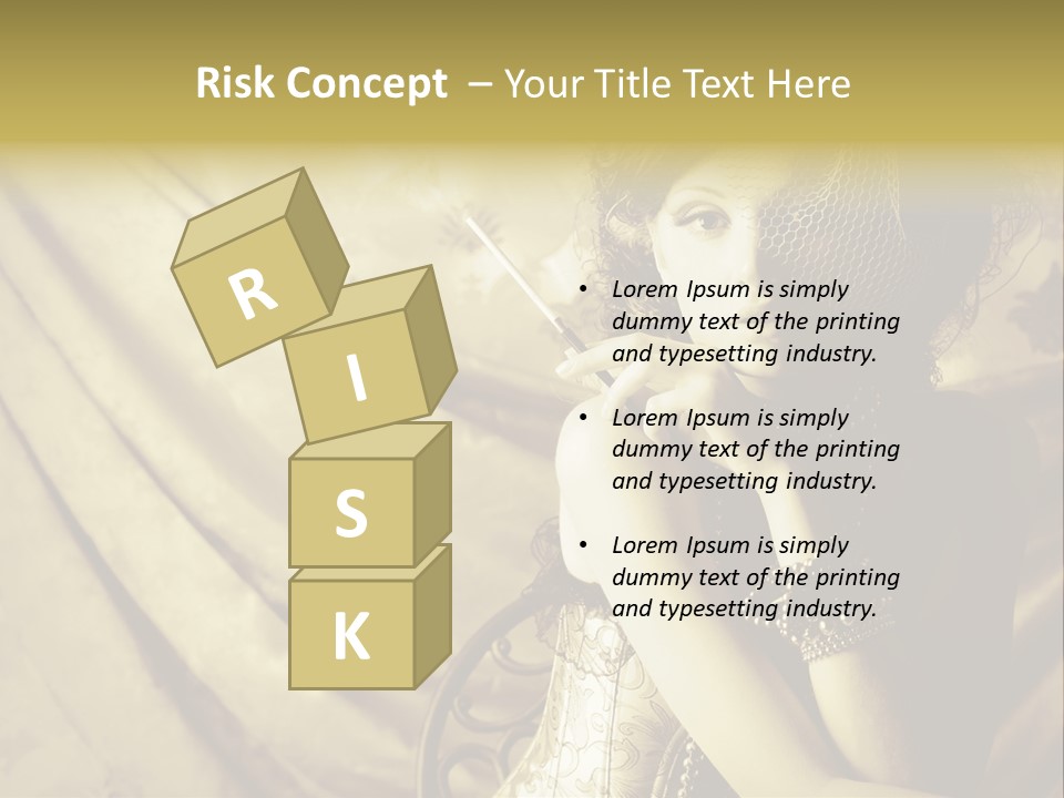 Dreaming Woman Beautiful PowerPoint Template