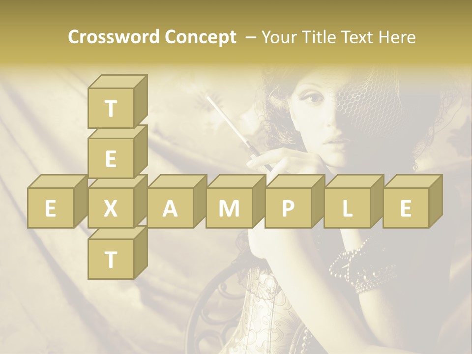 Dreaming Woman Beautiful PowerPoint Template