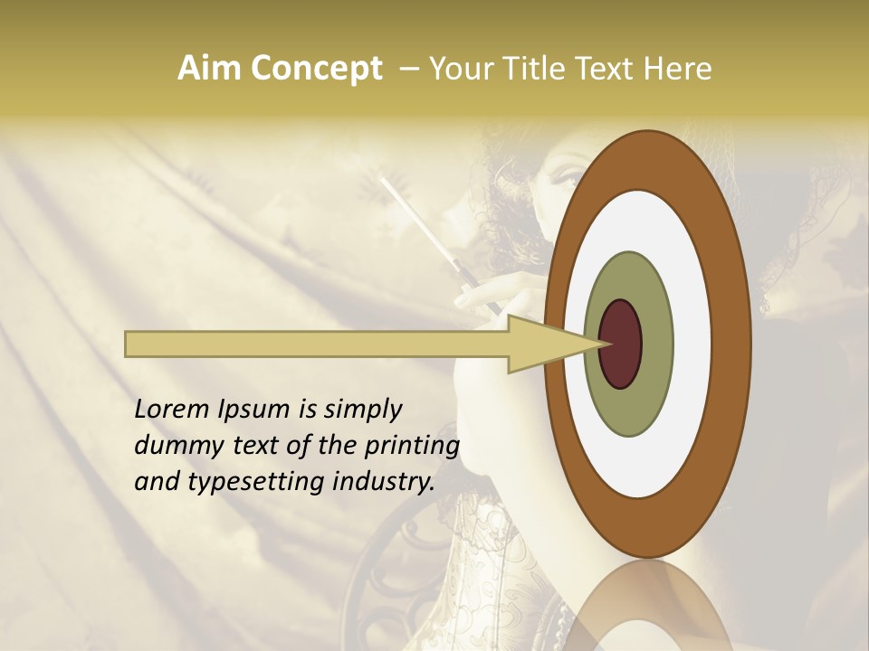 Dreaming Woman Beautiful PowerPoint Template